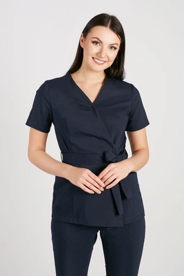 Tunika medyczna damska premium KangooNature - Cansas navy