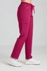 Spodnie medyczne proste damskie - Merit - Viva magenta
