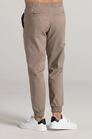 Spodnie medyczne joggery męskie - Sokrates - Taupe - KangooNature