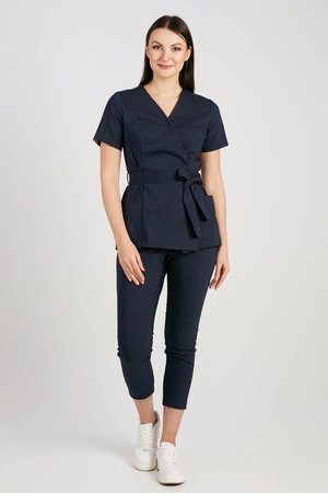 Spodnie medyczne przylegające damskie - KangooNature -Cansas navy