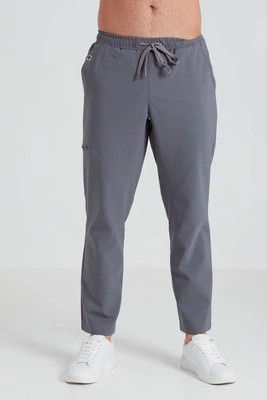 Spodnie medyczne proste męskie - Sokrates - Shadow grey - KangooNature