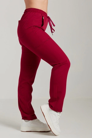 Spodnie medyczne proste damskie - Merit - Electric currant