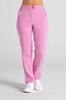 Eleganckie spodnie medyczne damskie z rozcięciem - Esther - Flamingo pink - Kangoomed by Emily