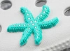 Crocs charm - Turquoise starfish