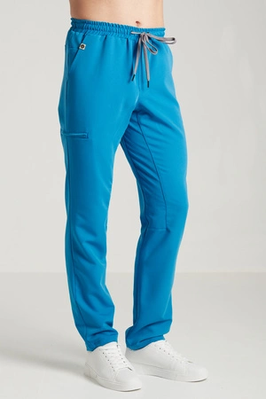 Spodnie medyczne proste męskie - Sokrates - Sapphire blue