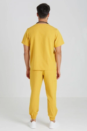 Spodnie medyczne joggery męskie - Sokrates - Golden hour