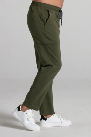 Spodnie medyczne proste męskie - Sokrates - Military green - KangooNature