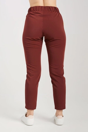 Spodnie medyczne przylegające damskie - Sangria