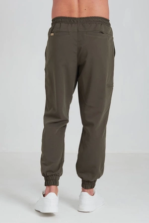 Spodnie medyczne joggery męskie - Sokrates - Dark olive