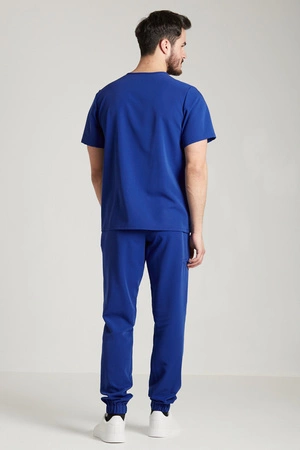 Spodnie medyczne joggery męskie - Sokrates - Royal blue