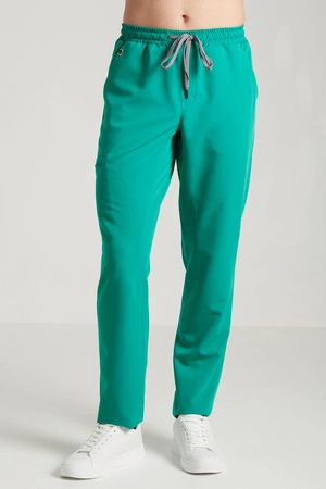 Spodnie medyczne proste męskie - Sokrates - Medical green