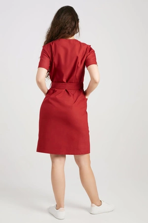 Sukienka medyczna damska - KangooNature - Classic burgundy