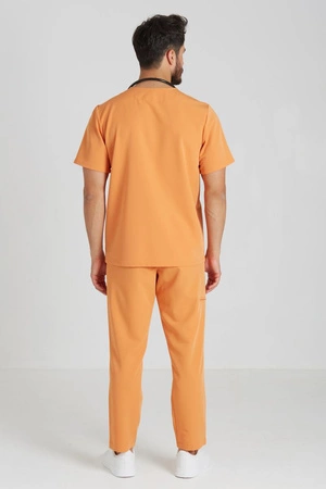 Spodnie medyczne proste męskie - Sokrates - Tangerine