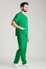 Spodnie medyczne proste męskie - Sokrates - Emerald green