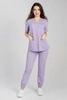 Spodnie medyczne joggery damskie - Merit - Lilac dream