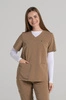 Longsleeve medyczny damski - Comfy white - Bamboo collection