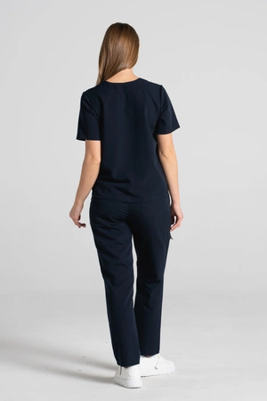 Spodnie medyczne proste damskie - Merit - Dark navy