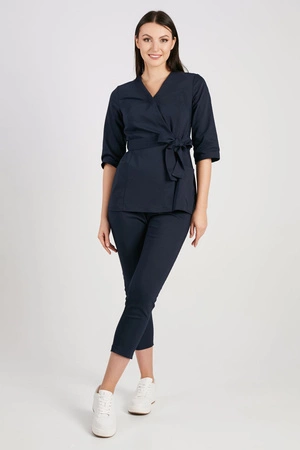Tunika medyczna damska - rękaw 3/4 - KangooNature - Cansas navy