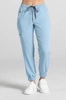 Spodnie medyczne joggery damskie - Merit - Baby blue - KangooSoft Premium