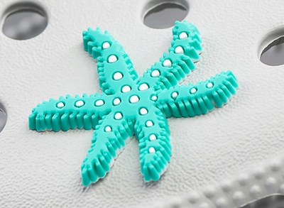 Crocs charm - Turquoise starfish