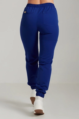 Spodnie medyczne joggery damskie - Merit - Royal blue
