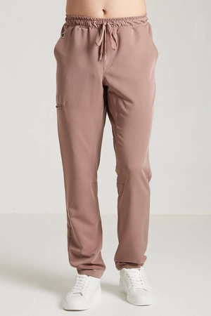 Spodnie medyczne proste męskie - Sokrates - Mocha