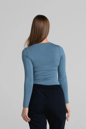 Longsleeve medyczny damski - Light blue - Bamboo collection