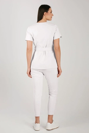 Tunika medyczna damska premium KangooNature - Pearl white