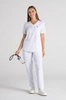 Bluza medyczna damska Merit - Snow white - KangooSoft Premium