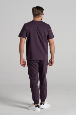 Bluza medyczna męska - Sokrates - Dark plum - KangooNature