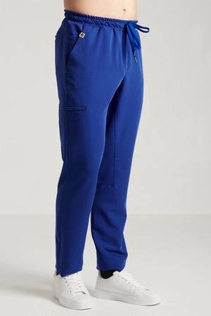 Spodnie medyczne proste męskie - Sokrates - Royal blue