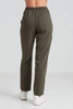 Spodnie medyczne proste damskie - Merit - Dark olive