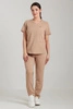 Spodnie medyczne proste damskie - Merit - Cappuccino