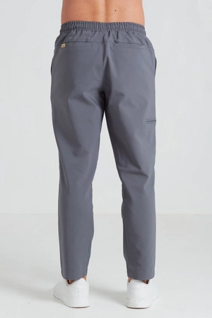 Spodnie medyczne proste męskie - Sokrates - Shadow grey - KangooNature