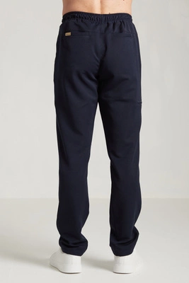 Spodnie medyczne proste męskie - Sokrates - Dark navy