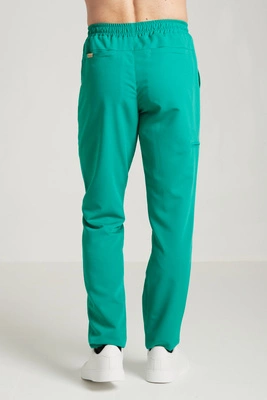 Spodnie medyczne proste męskie - Sokrates - Medical green