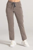 Spodnie medyczne proste damskie - Merit - Brown melange - KangooSoft Premium