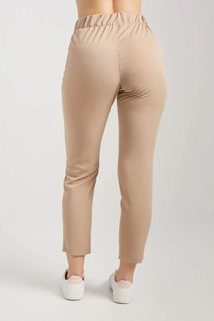 Spodnie medyczne przylegające damskie - Cappuccino