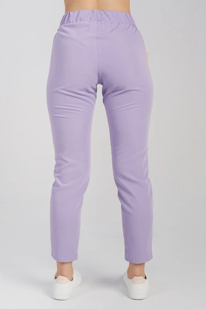 Spodnie medyczne przylegające damskie - Lilac dream