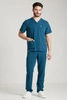 Spodnie medyczne proste męskie - Sokrates - Ocean blue