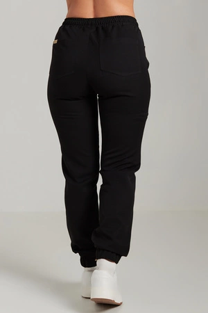 Spodnie medyczne joggery damskie - Merit - Onyx black